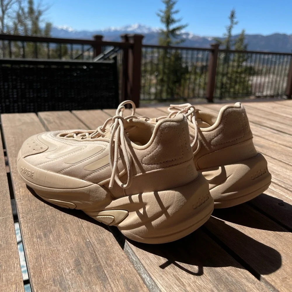 adidas Womens Ozelia Lace Up Sneakers Shoes Casual - Beige - Picture 2 of 10